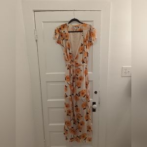 Floor Length, Mendes at New York and Company Wrap Dress